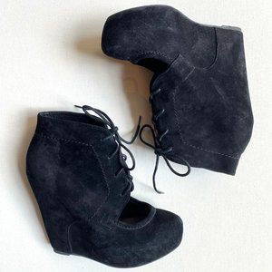 Matiko Kleah Black Suede Platforms (with box)